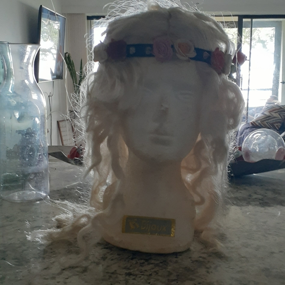 Crushed velvet flower spiked headband